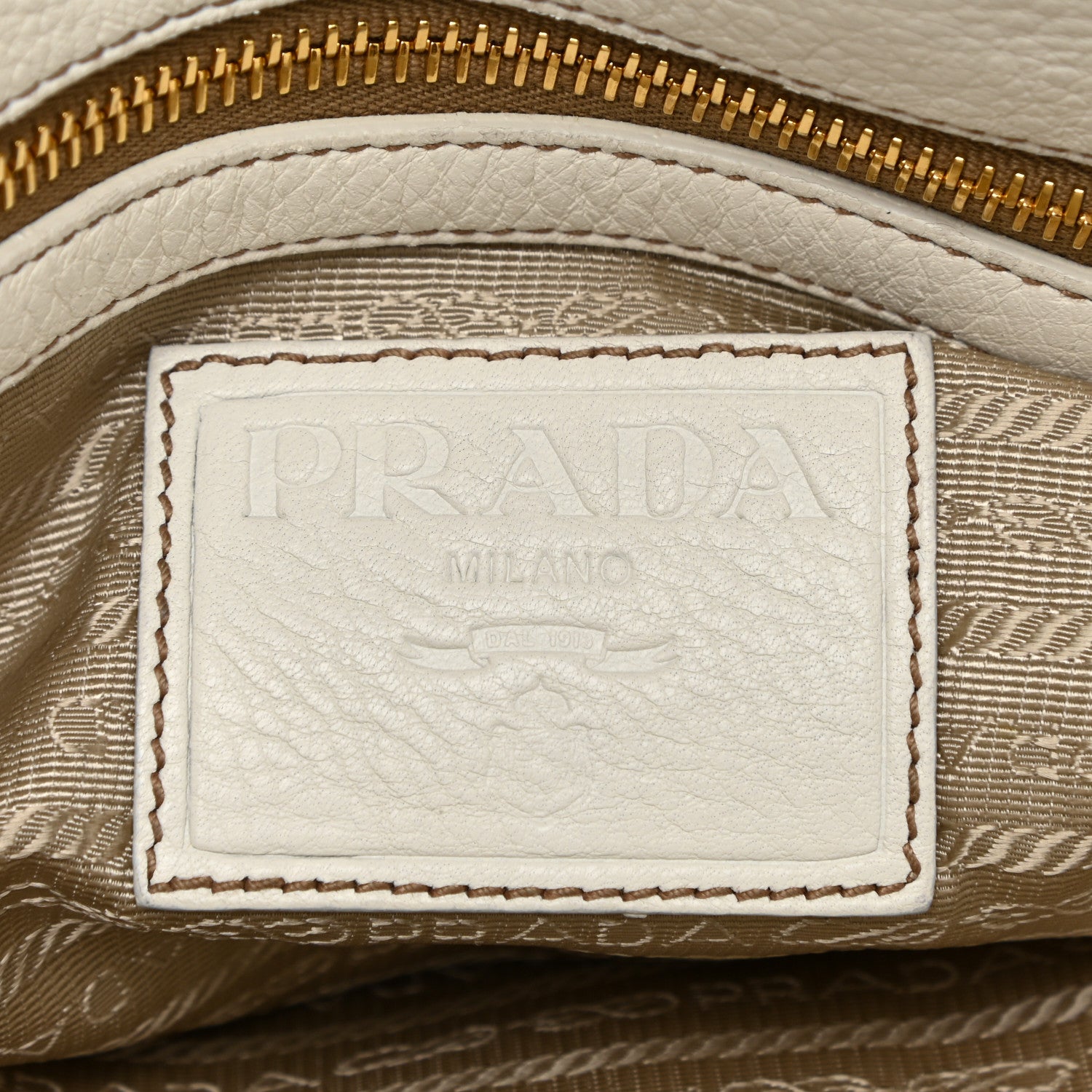Prada Cervo Antik Shopping Satchel White 6 of 23