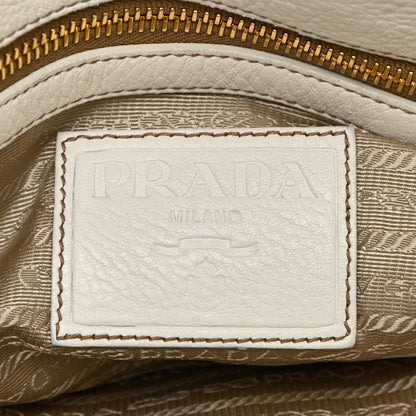 Prada Cervo Antik Shopping Satchel White 6 of 23