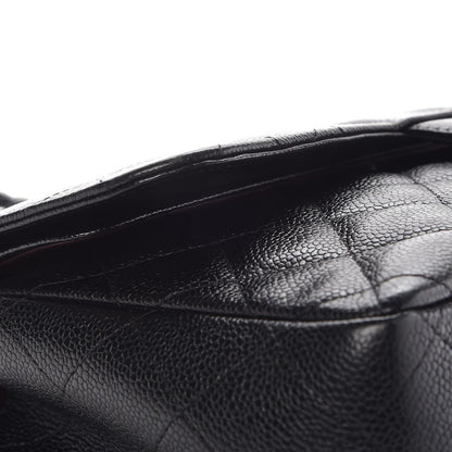 Chanel Caviar Quilted Jumbo Double Flap Black 10 of 12