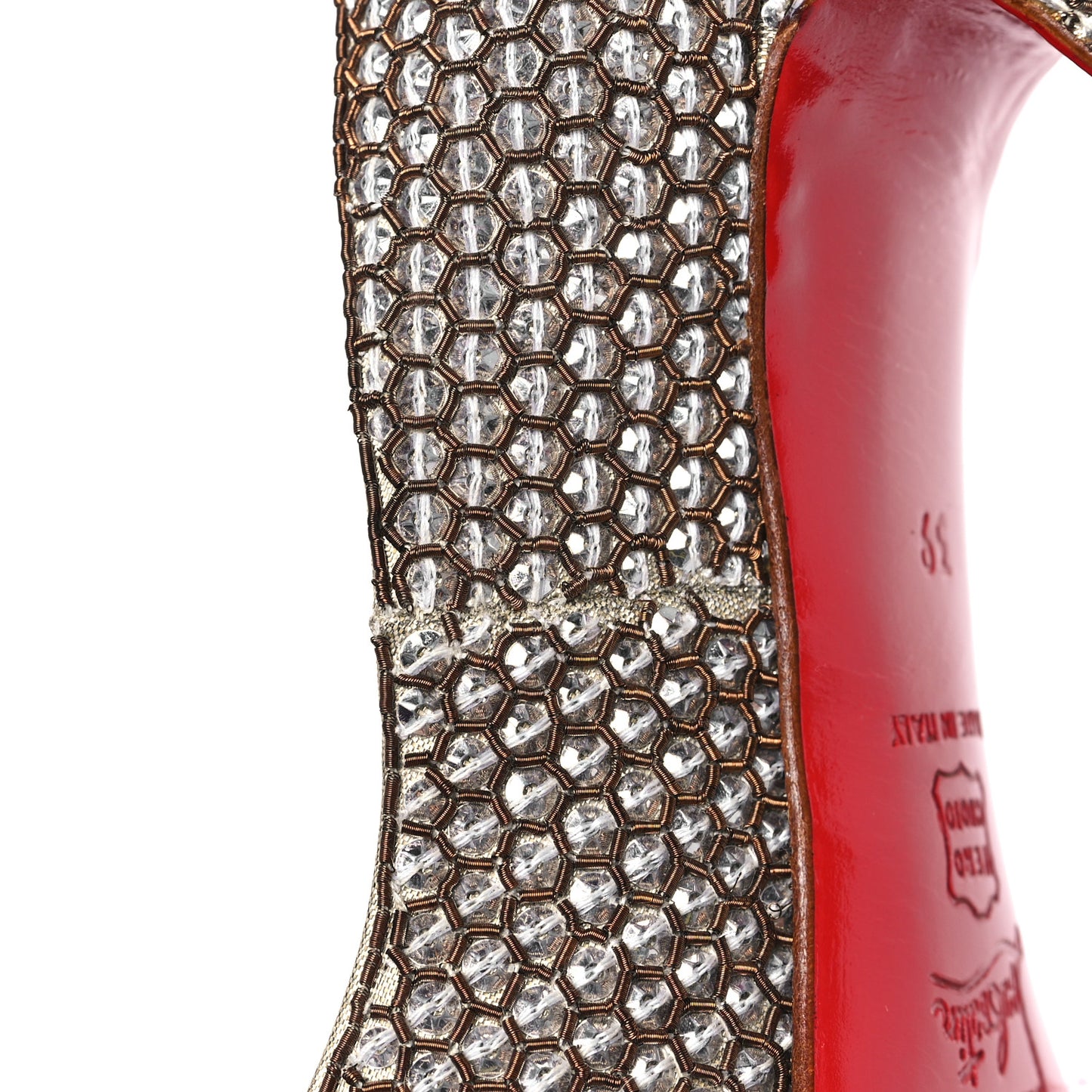 Sequin Embellished Peep Toe 110 Pumps 39 Silver