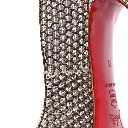 Christian Louboutin Sequin Embellished Peep Toe 110 Pumps 39 Silver 10 of 10