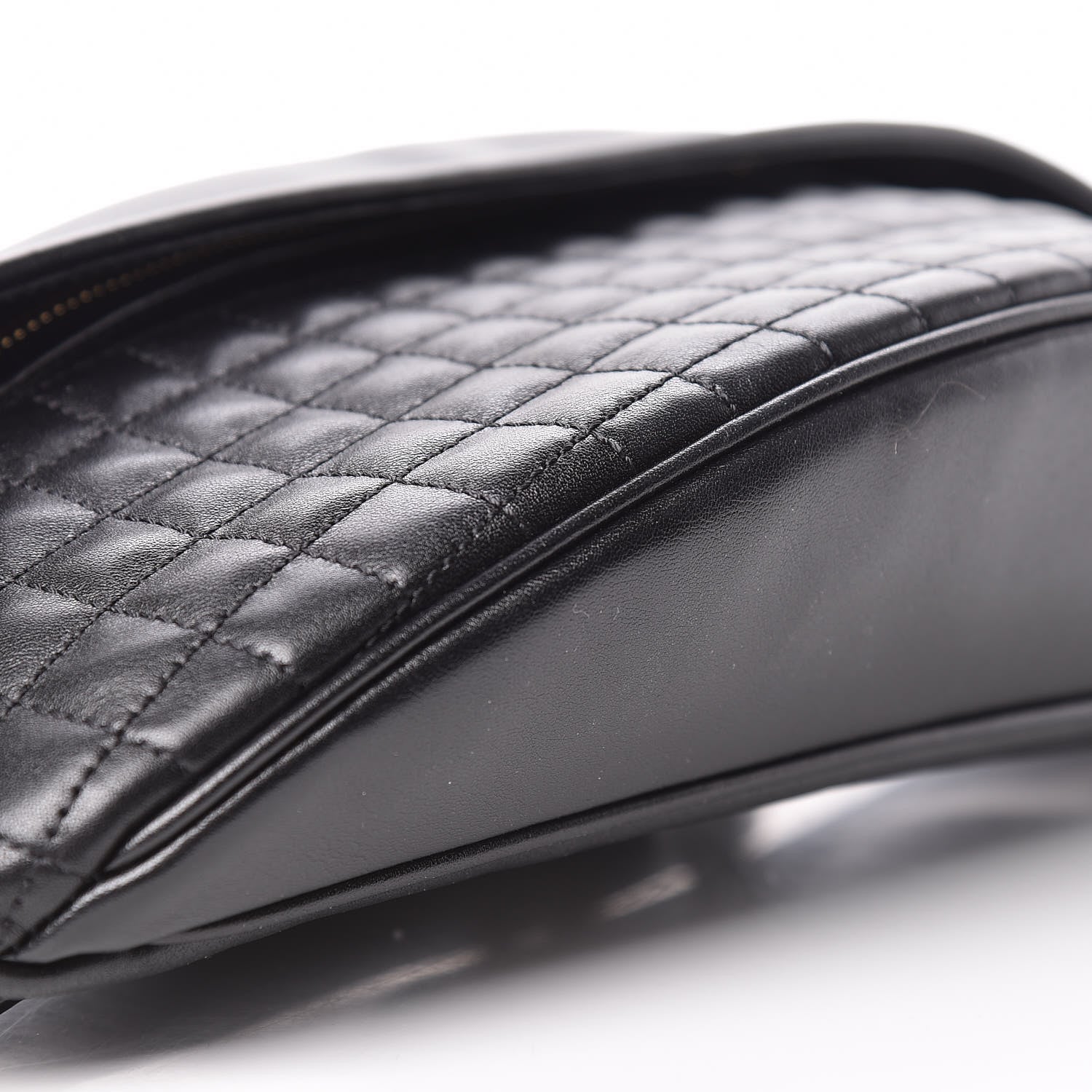Celine Calfskin Quilted C Charm Belt Bag Black 8 of 9