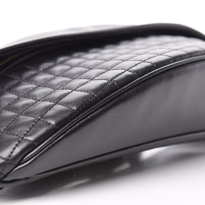 Celine Calfskin Quilted C Charm Belt Bag Black 8 of 9