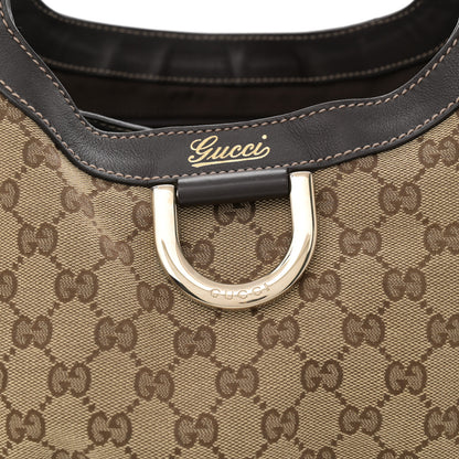 Gucci Monogram Large D Gold Hobo Dark Brown 8 of 13