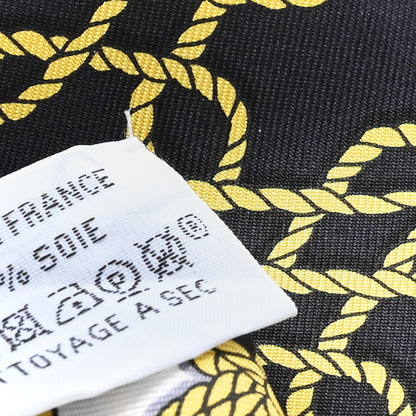 Hermes Silk Galons Et Brandebourg Twilly Black Gold White 4 of 4