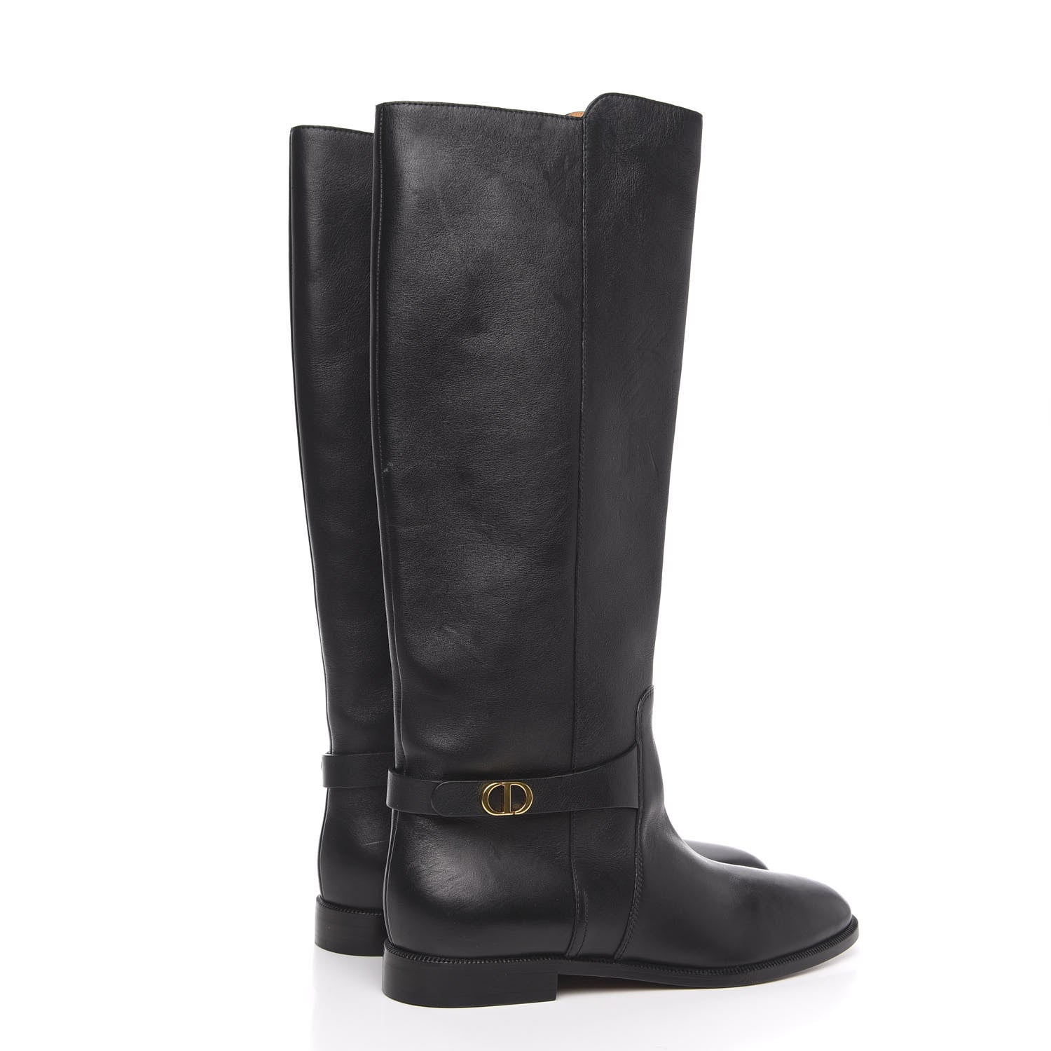 Christian Dior Soft Calfskin Empreinte High Boot 36 Black 4 of 11