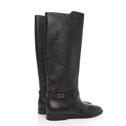 Christian Dior Soft Calfskin Empreinte High Boot 36 Black 4 of 11