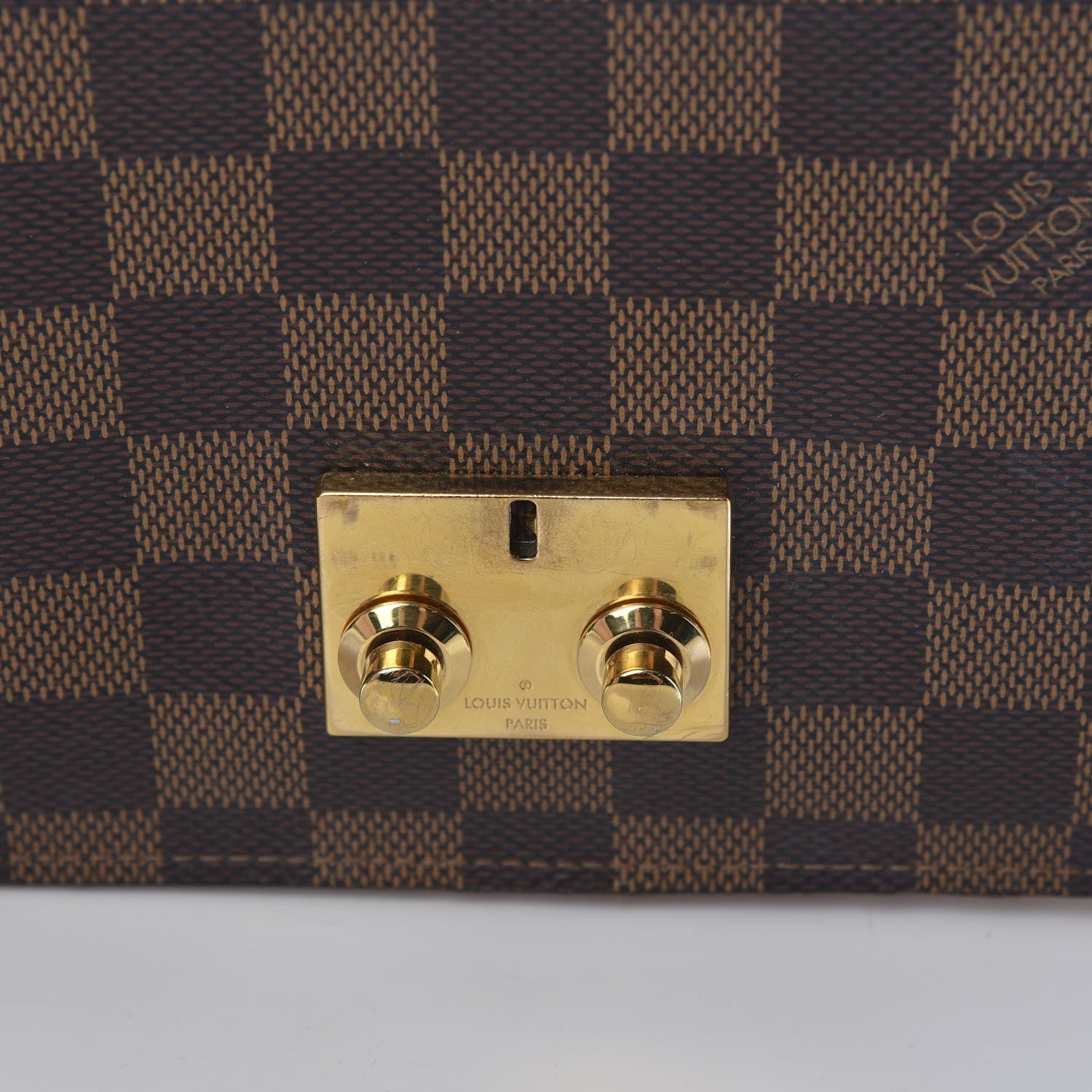 Louis Vuitton Damier Ebene Croisette Chain Wallet Magnolia 16 of 16