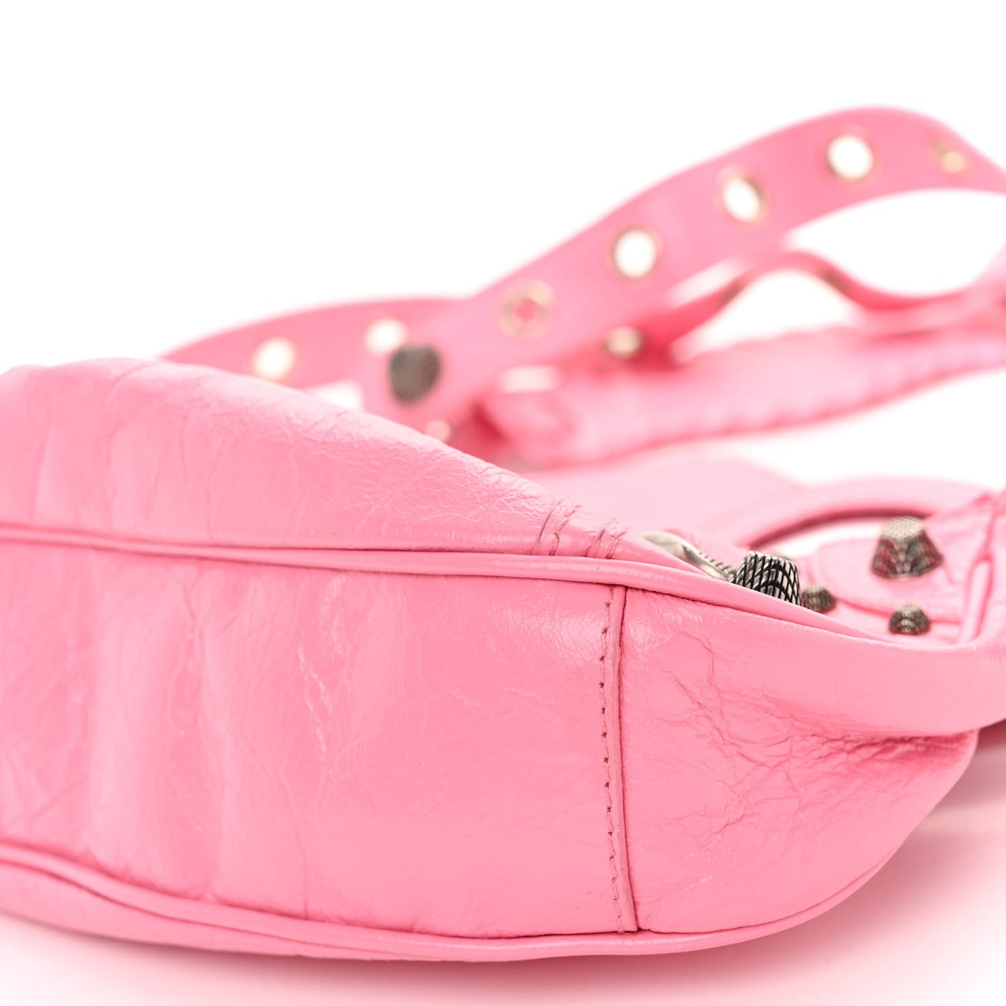 Agneau Arena Le Cagole Shoulder Bag XS Candy Pink