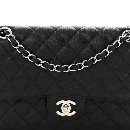 Chanel Caviar Quilted Medium Double Flap Black 8 of 10