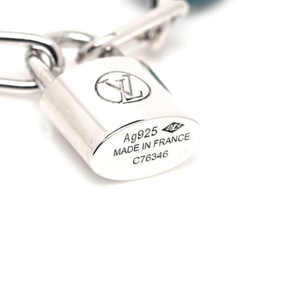 Louis Vuitton X UNICEF Sterling Silver Lockit Bracelet Blue 4 of 4
