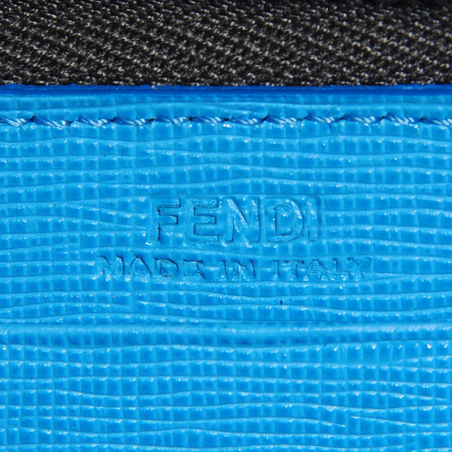 Fendi Vitello Elite QuTweet Studded Zip Around Wallet Asfalto Multicolor 6 of 9