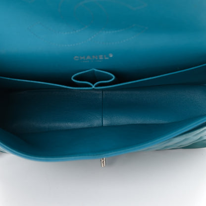 Chanel Patent Quilted Jumbo Double Flap Blue 5 of 10