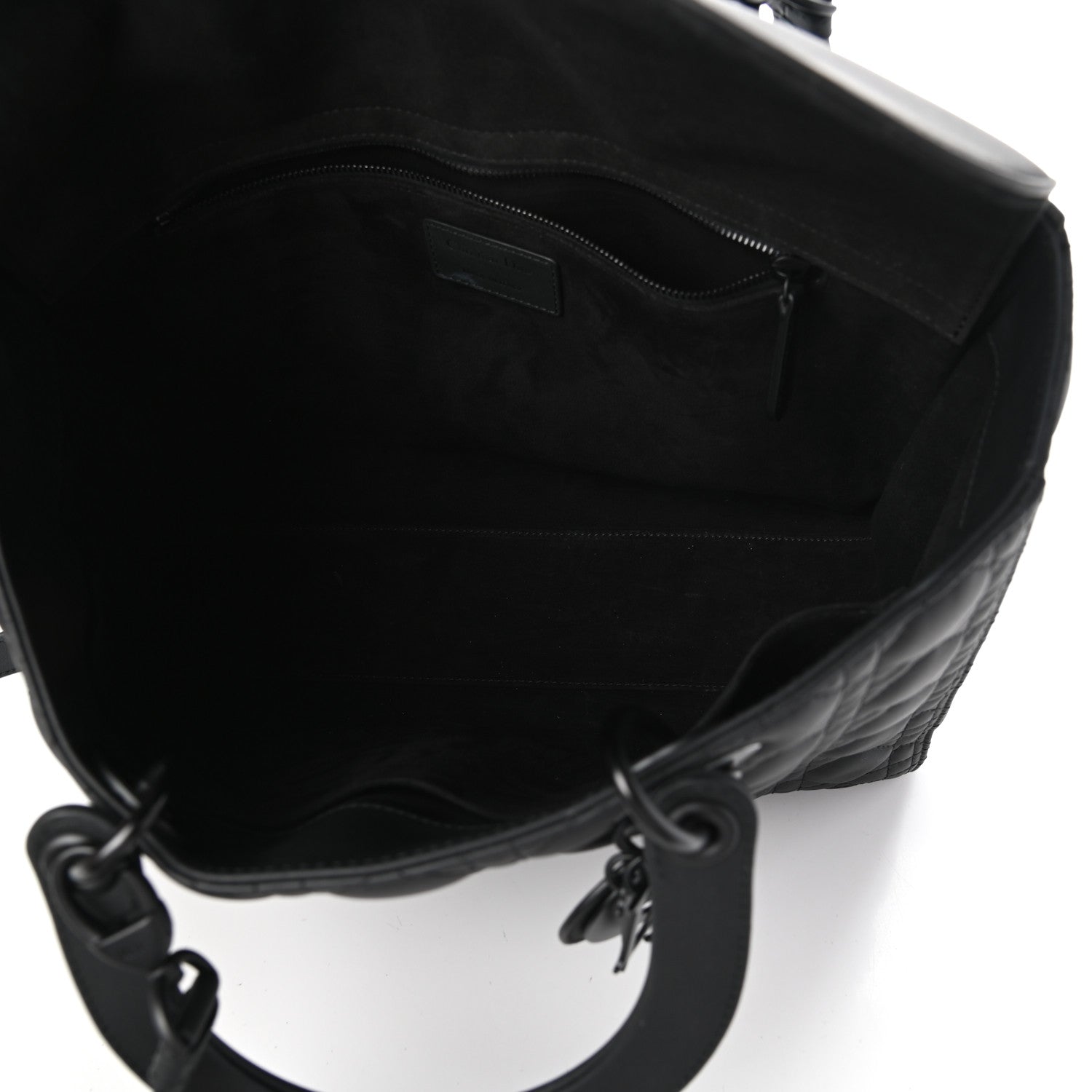 Christian Dior Ultra Matte Calfskin Cannage Large Lady Dior Black 5 of 9