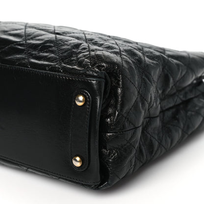 Chanel Glazed Calfskin Stingray Large Bindi CC Tote Black 10 of 12