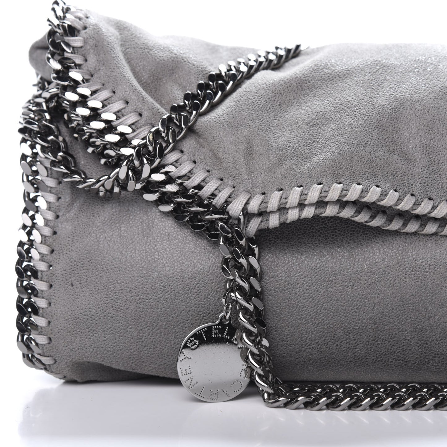 Shaggy Deer Falabella Fold Over Tote Grey