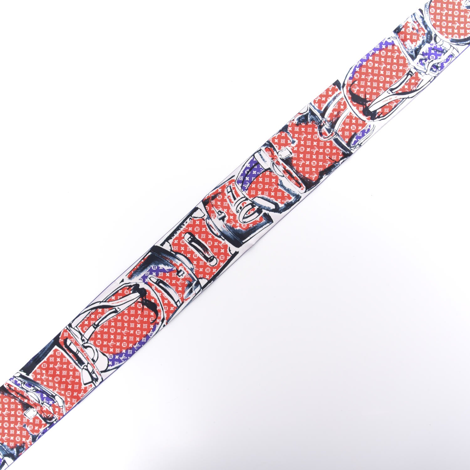 Louis Vuitton Silk Monogram Trunks Bandeau Coquelicot 3 of 3