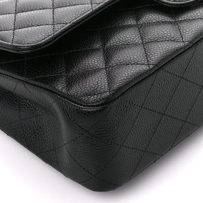 Chanel Caviar Quilted Medium Double Flap Black 10 of 11