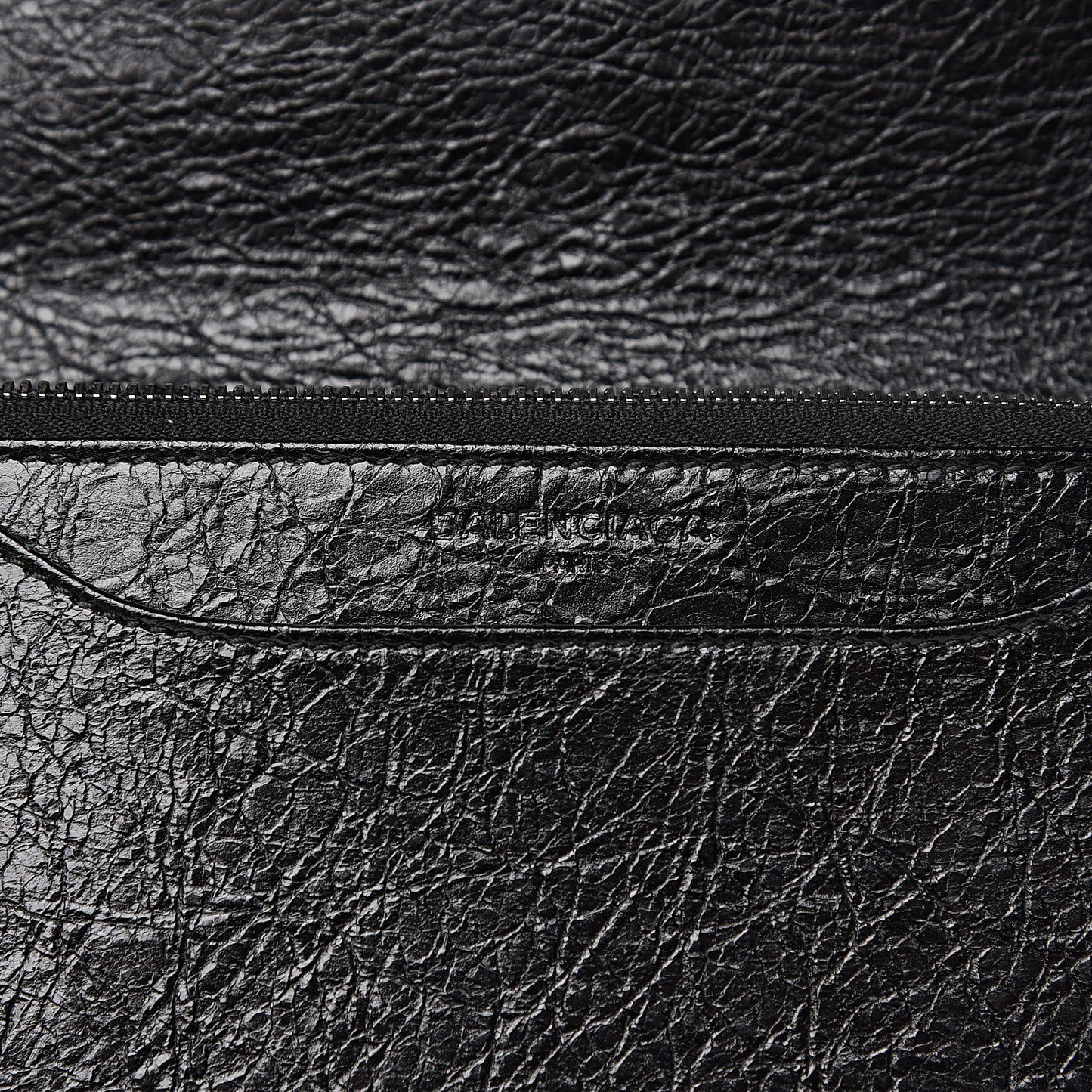 Agneau Silver Metallic Edge Hardware Wallet On Chain Black