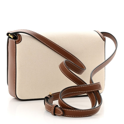 Burberry Cotton Canvas Horseferry Print Crossbody Bag Natural Tan 3 of 13
