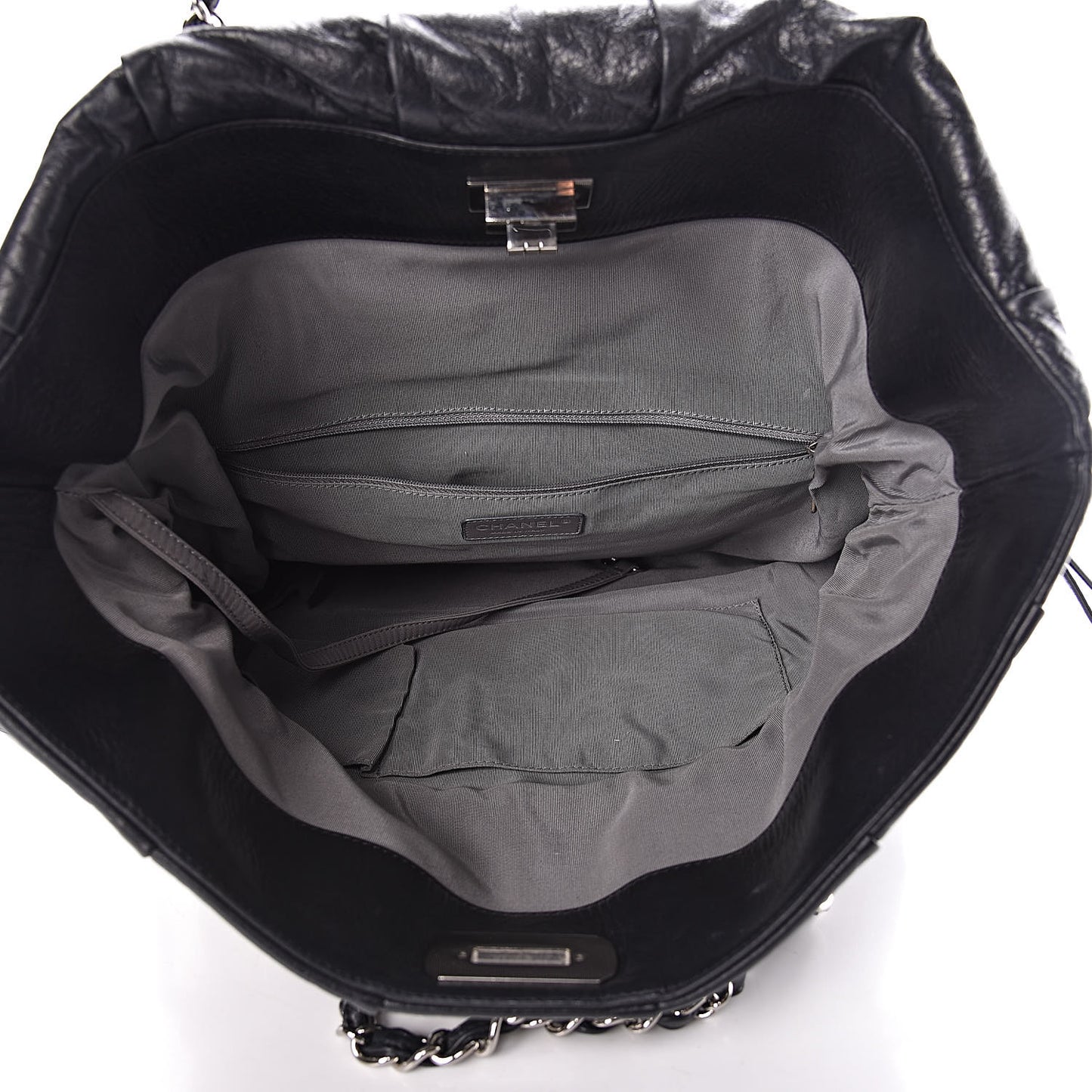 Lambskin Igloo Drawstring Tote Black