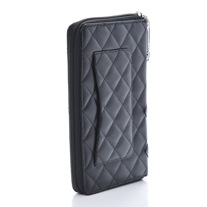 Chanel Calfskin Cambon Zip Around Organizer Wallet Black 3 of 9