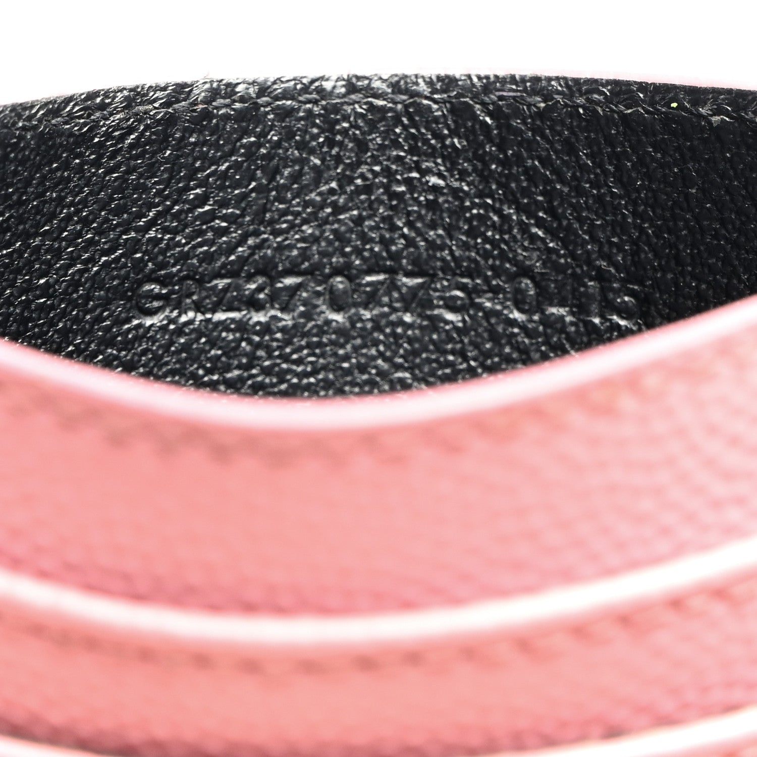 Saint Laurent Grain De Poudre Matelasse Chevron Monogram Credit Card Case Dark Rose 7 of 12