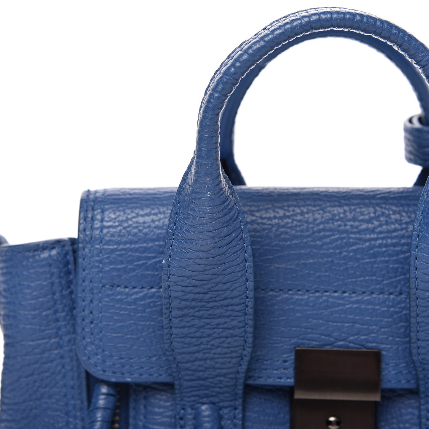Textured Calfskin Mini Pashli Satchel Cobalt