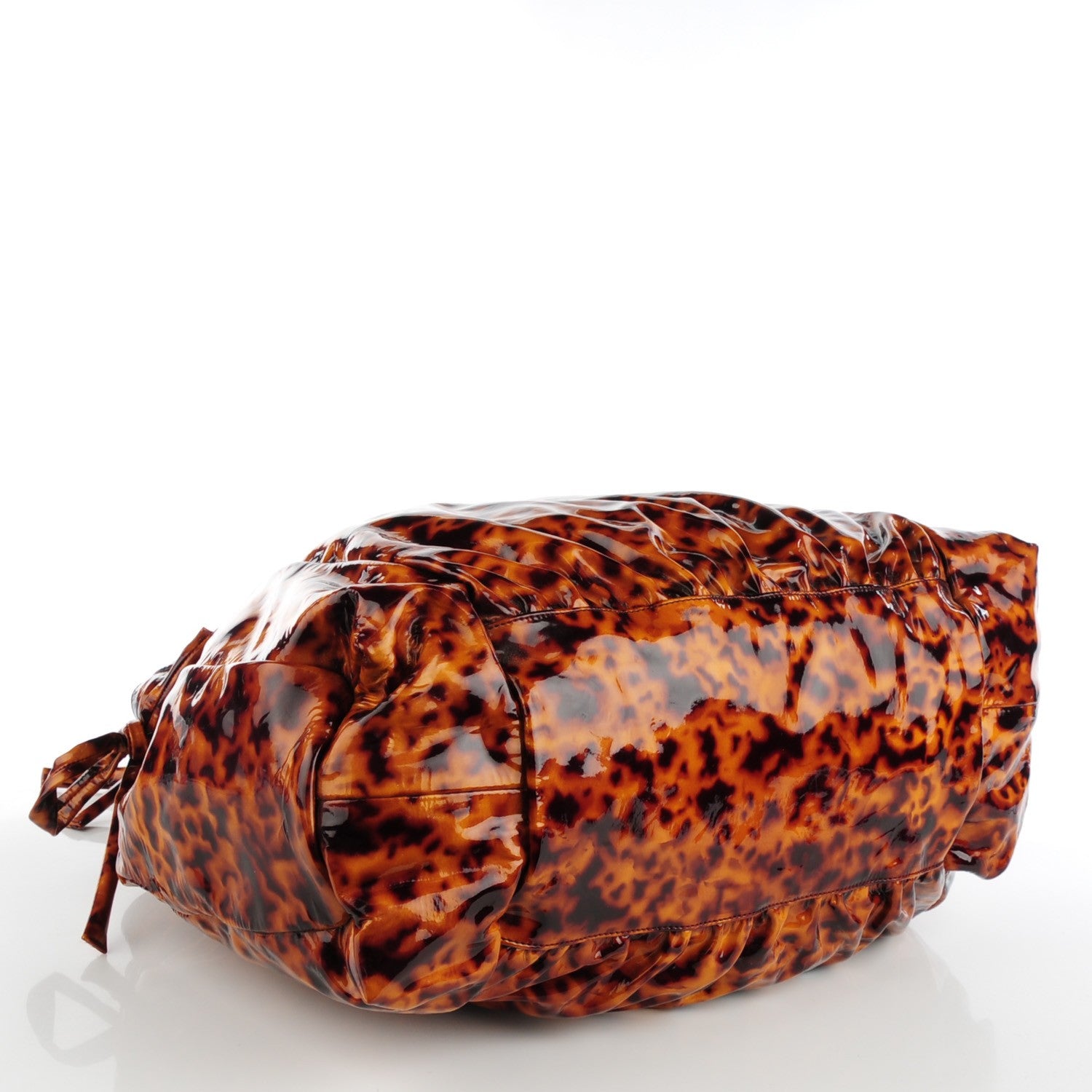 Gucci Patent Tortoise Shell Monogram Large Hysteria Tote 3 of 7