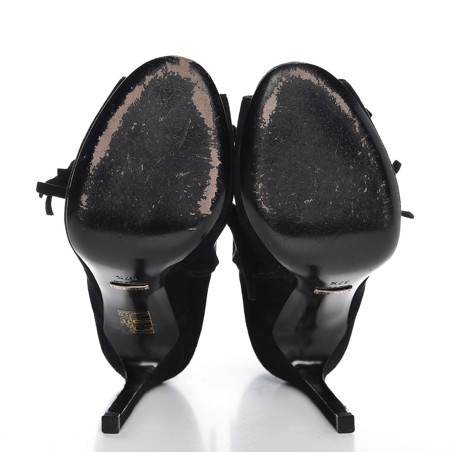 Suede Fringe Becky Bootie 37.5 Black