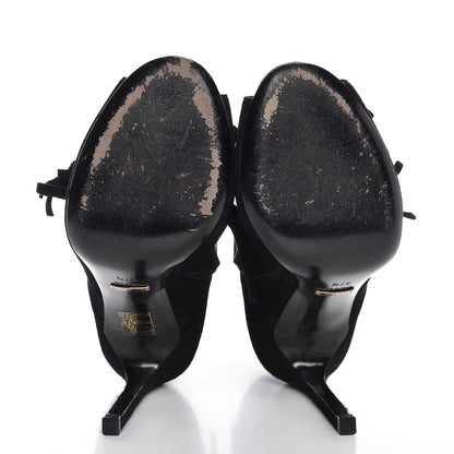 Gucci Suede Fringe Becky Bootie 37.5 Black 7 of 10