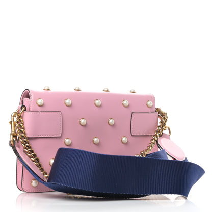 Gucci Nappa Pearl Studded Mini Queen Margaret Broadway Shoulder Bag Sugar Pink 3 of 10