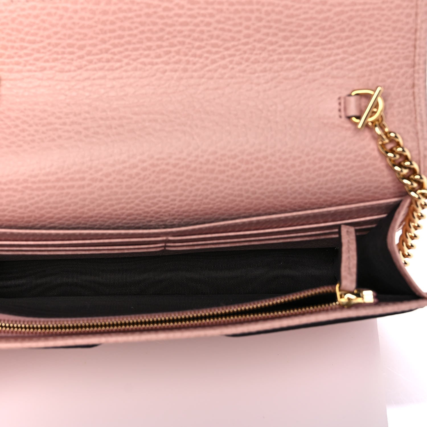 Gucci Dollar Calfskin Mini GG Marmont Chain Wallet Perfect Pink 5 of 10