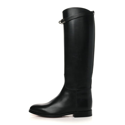 Hermes Box Kelly Jumping Boots 39.5 Black 1 of 6