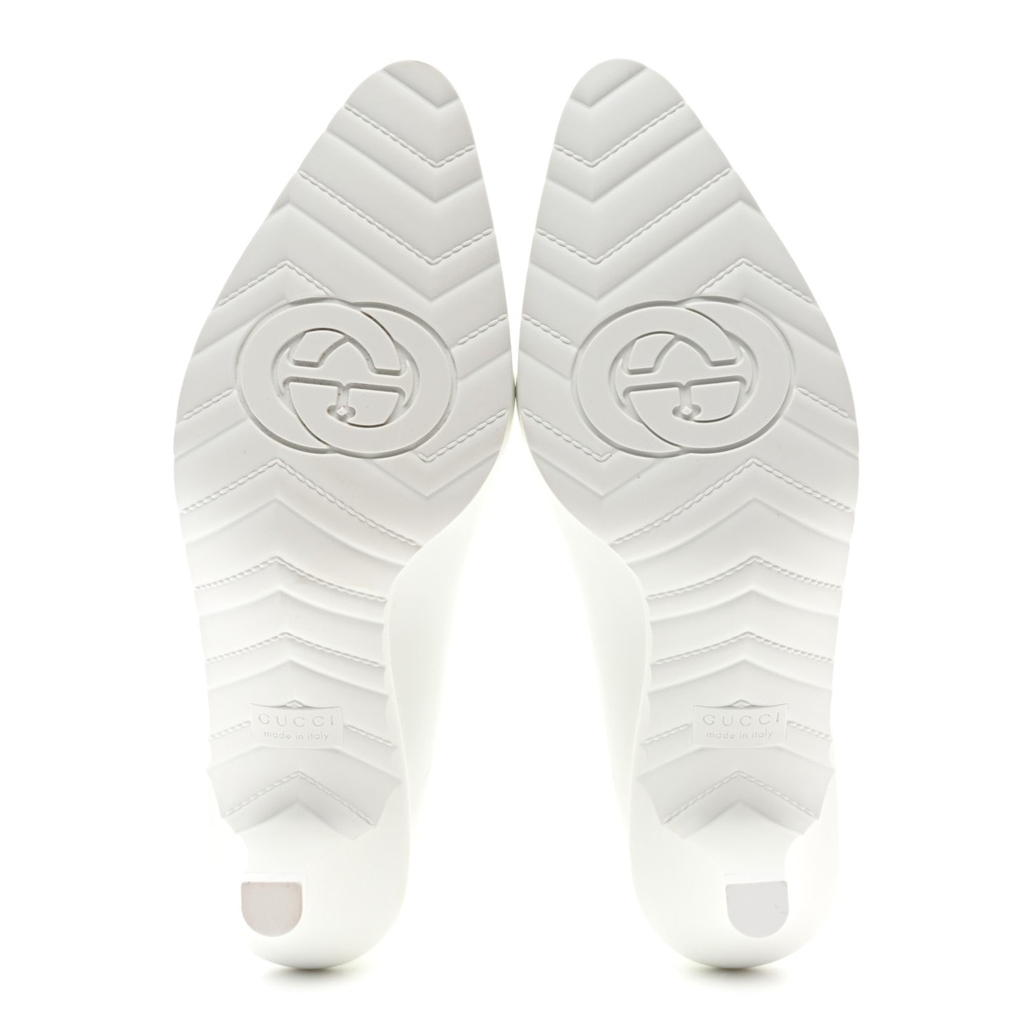 Rubber Womens Interlocking G Ankle Boot Pumps 36 Great White Black