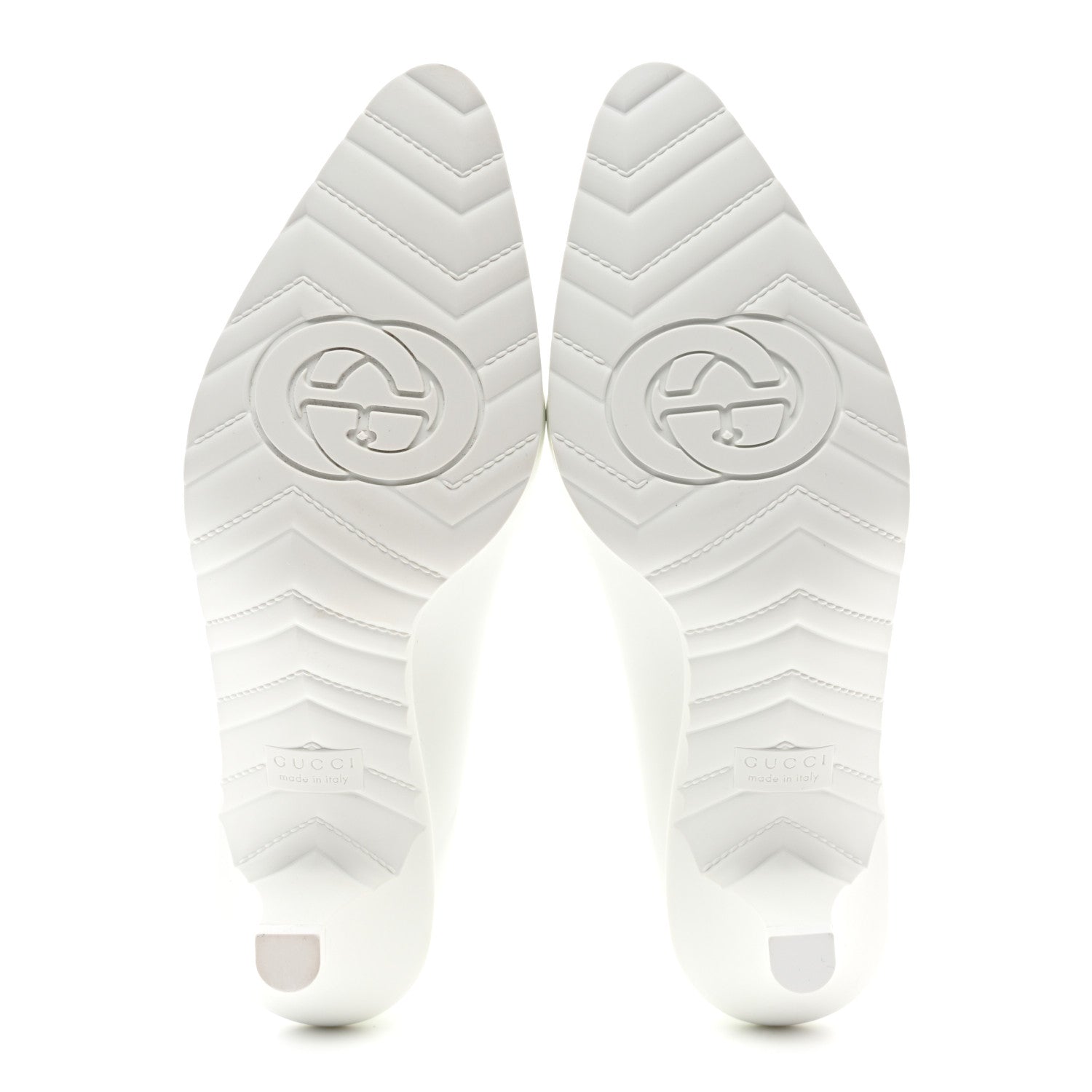 Gucci Rubber Womens Interlocking G Ankle Boot Pumps 36 Great White Black 5 of 10