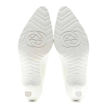 Gucci Rubber Womens Interlocking G Ankle Boot Pumps 36 Great White Black 5 of 10