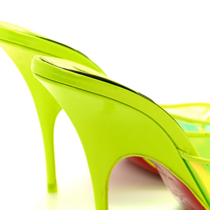 Christian Louboutin PVC Just Arch 100 Slide Sandals 37.5 Neon Yellow 8 of 9