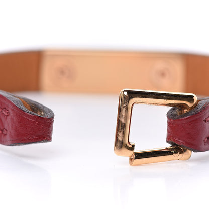 Hermes Epsom Micro Rivale Bracelet XS Rouge Grenat 4 of 6