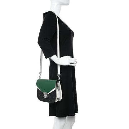 MCM Visetos Calfskin Small Patricia Crossbody Bag Eden Black 2 of 11