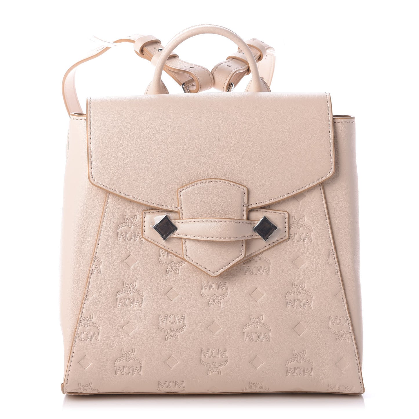 Calfskin Essential Monogram Small Backpack Bisque