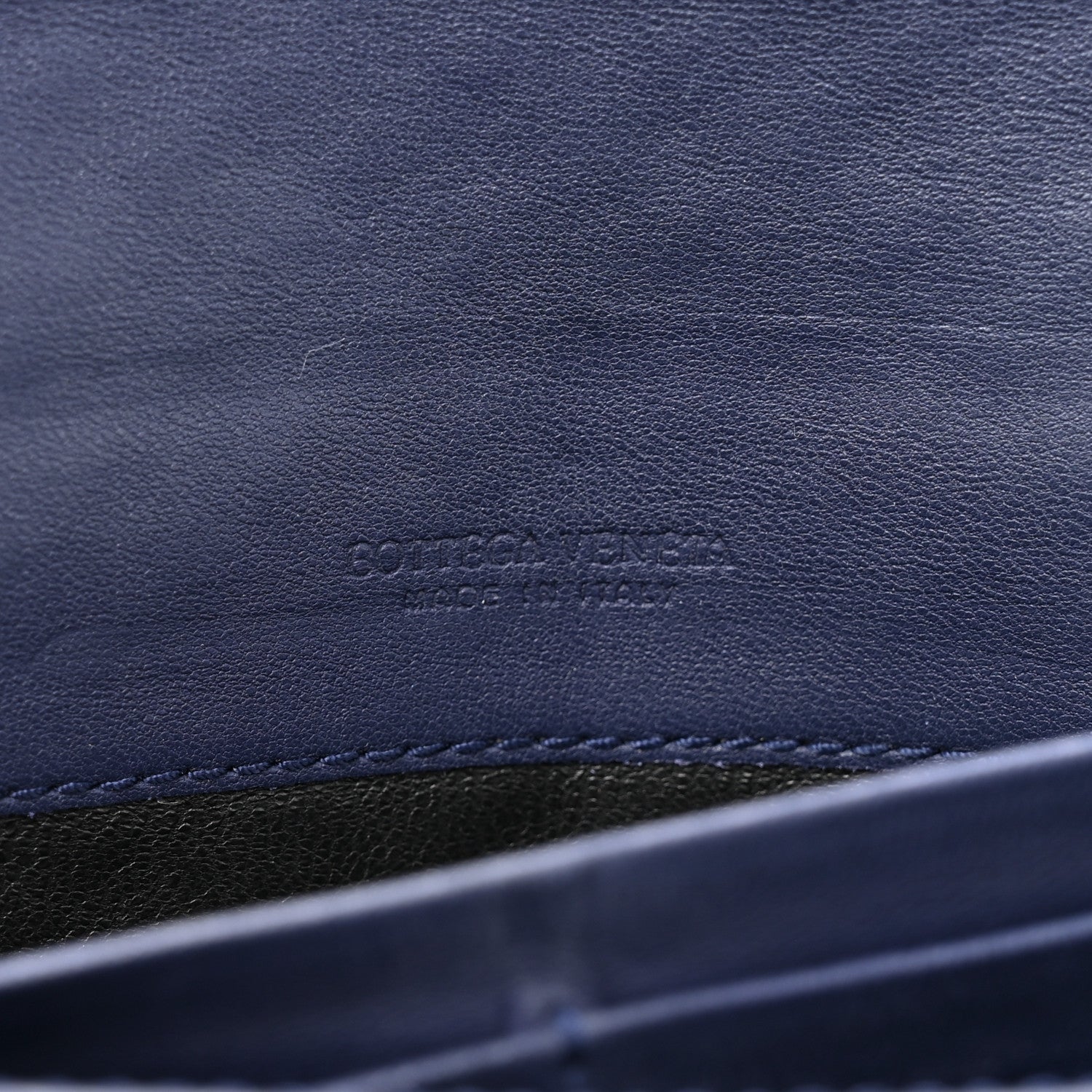 Bottega Veneta Nappa Intrecciato Continental Flap Wallet Dark Blue 8 of 16
