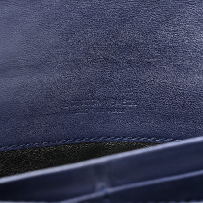 Bottega Veneta Nappa Intrecciato Continental Flap Wallet Dark Blue 8 of 16
