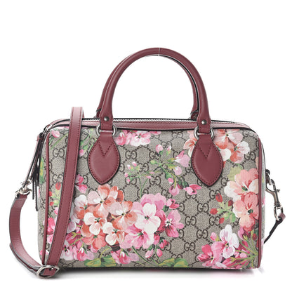 Gucci GG Supreme Monogram Blooms Small Boston Beige Multicolor Dry Rose 1 of 8