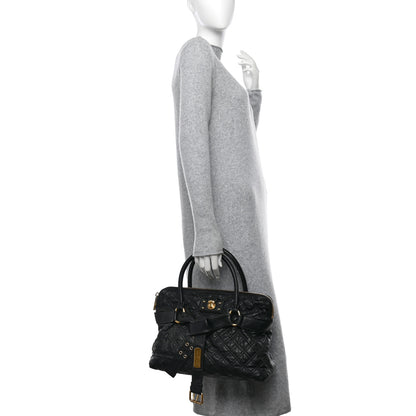 Marc Jacobs Calfskin Quilted Bruna Tote Black 2 of 13