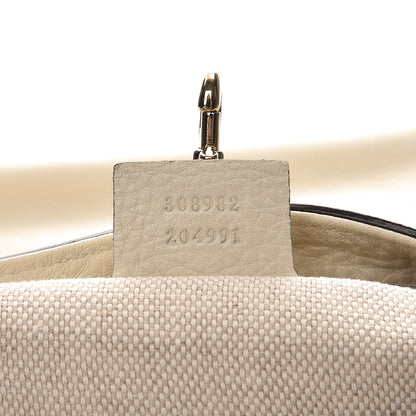 Gucci Pebbled Calfskin Medium Soho Chain Shoulder Bag Off White 7 of 7