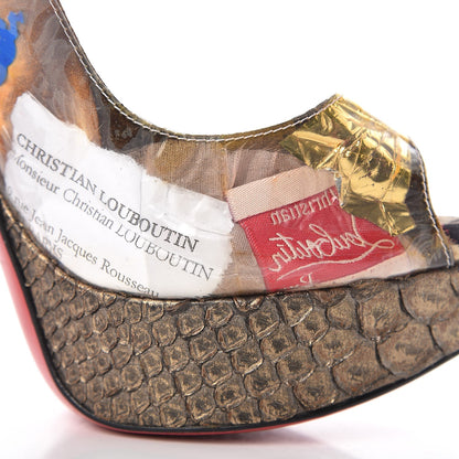 Christian Louboutin PVC Suede Winter Trash 150 Pumps 37.5 Leopard 11 of 14