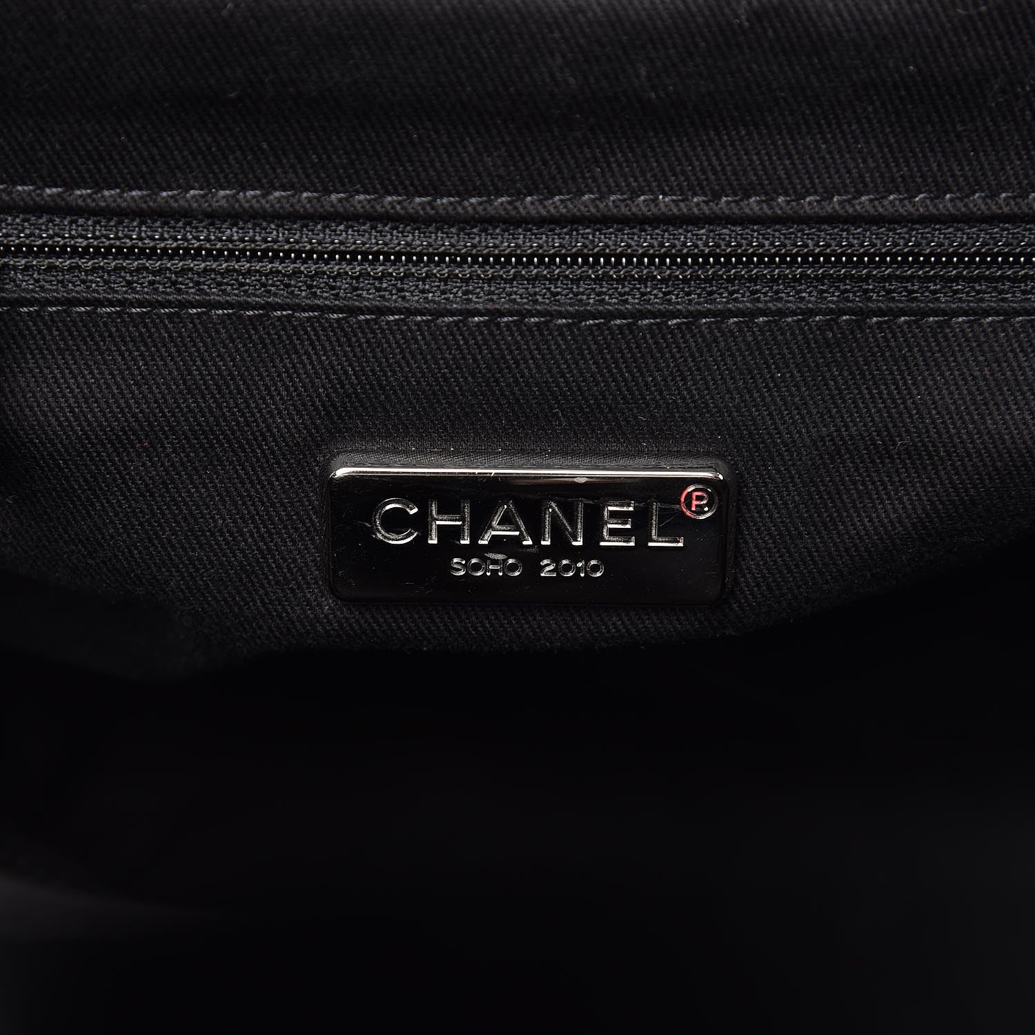 Chanel Glazed Calfskin Quilted Tweed Portobello Tote Black Red 6 of 8
