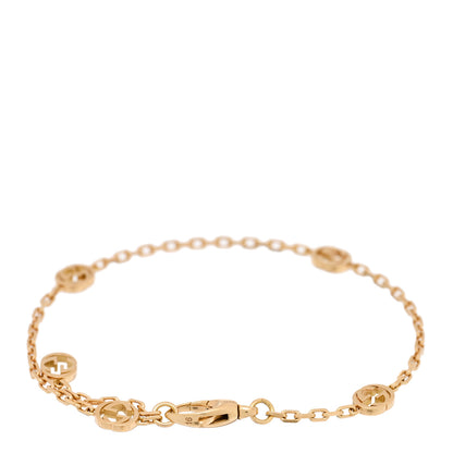 Gucci 18K Yellow Gold Interlocking G Chain Bracelet 2 of 4