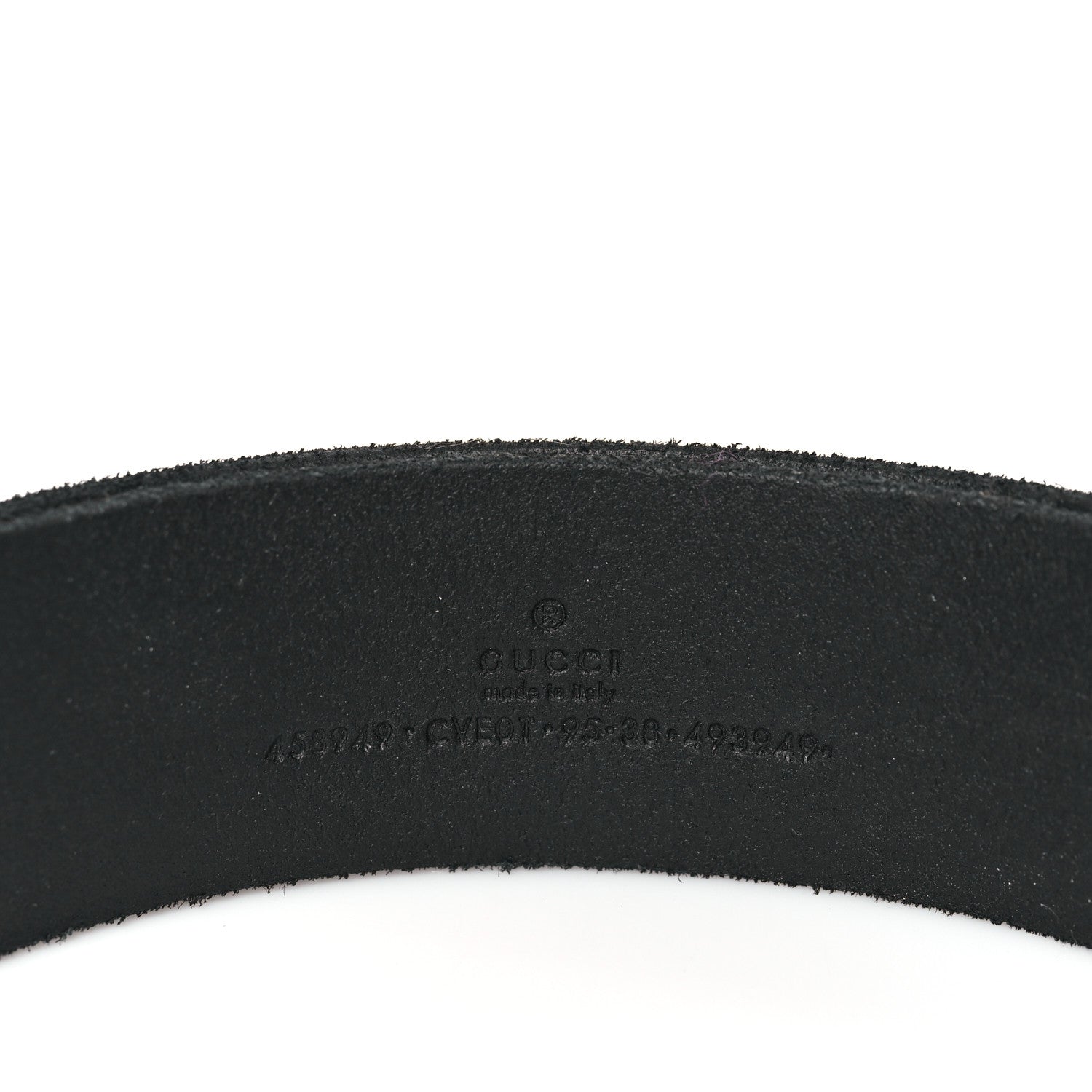 Gucci Faded Calfskin Snake Double G 40mm Belt 95 38 Black 3 of 5